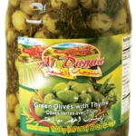AL DAYAA GREEN OLIVES W THYME 1000G*12